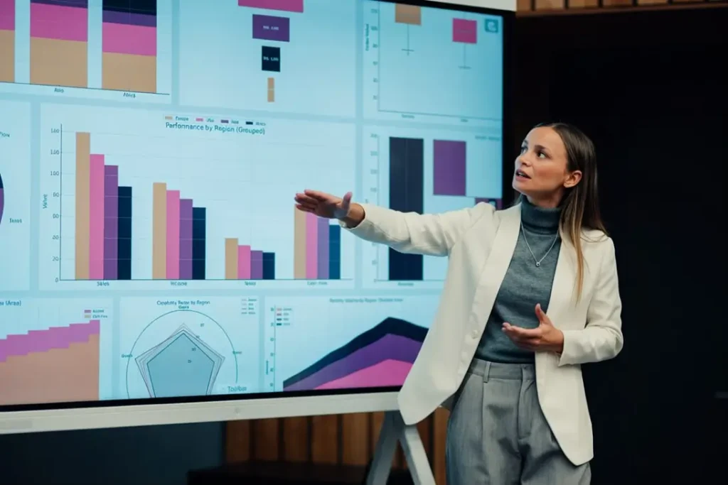 AI Decision Intelligence for Business dashboard showing real-time business analytics and strategic decision making