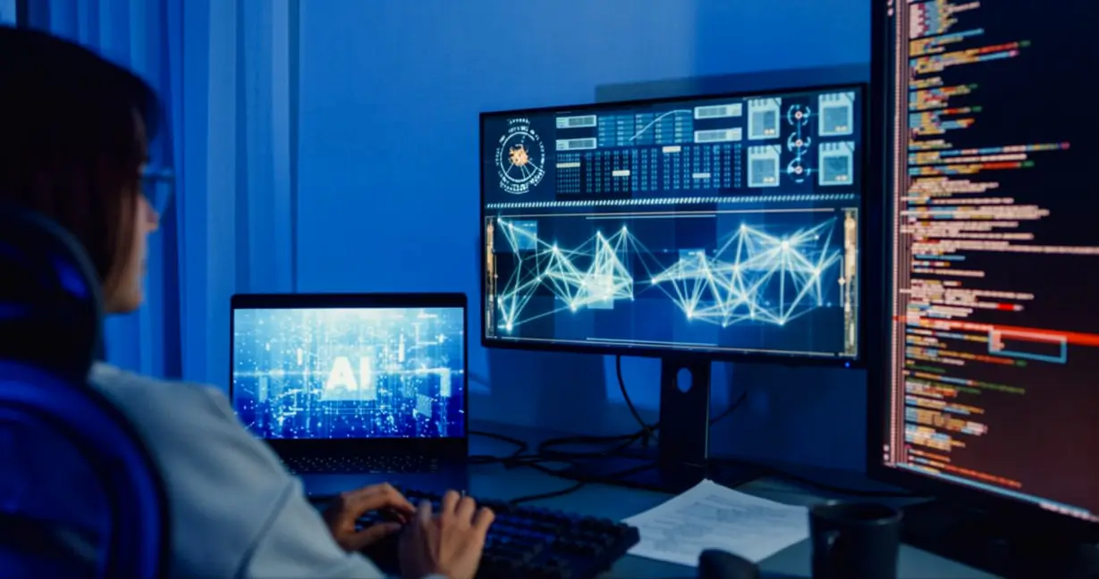 Enterprise AI governance dashboard monitoring model performance and compliance