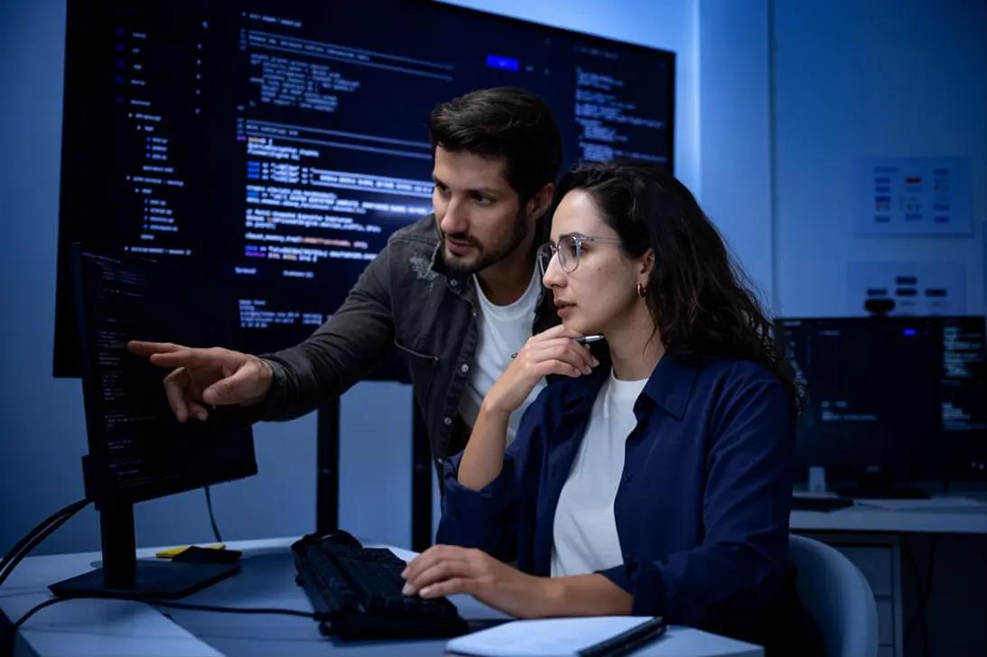 Data scientist validating AI model performance using enterprise analytics tools.