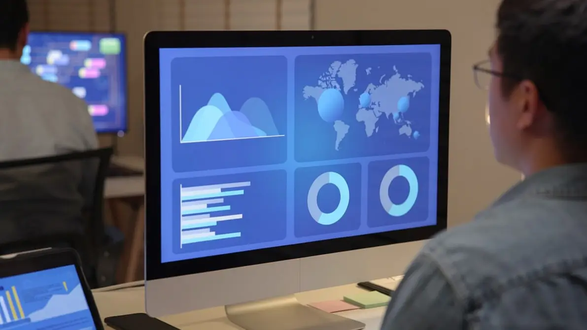 Enterprise team monitoring AI vendor performance and governance dashboard