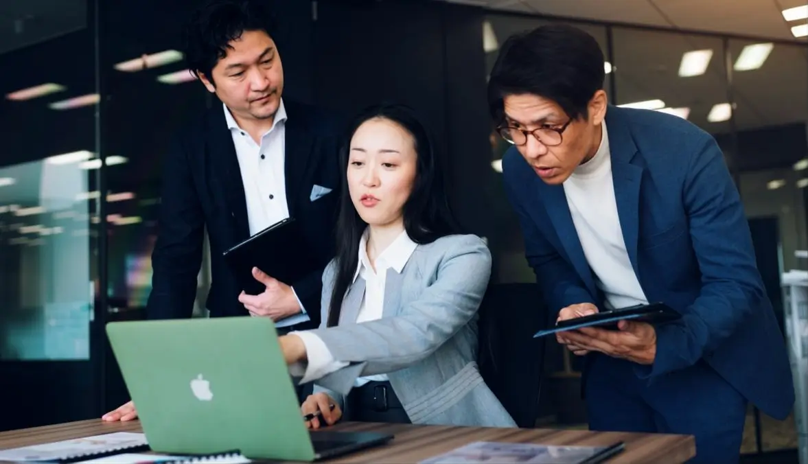 Business team managing enterprise AI model lifecycle workflow