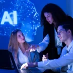 Enterprise AI Integration Architecture connecting business applications, cloud platforms, APIs and AI services.